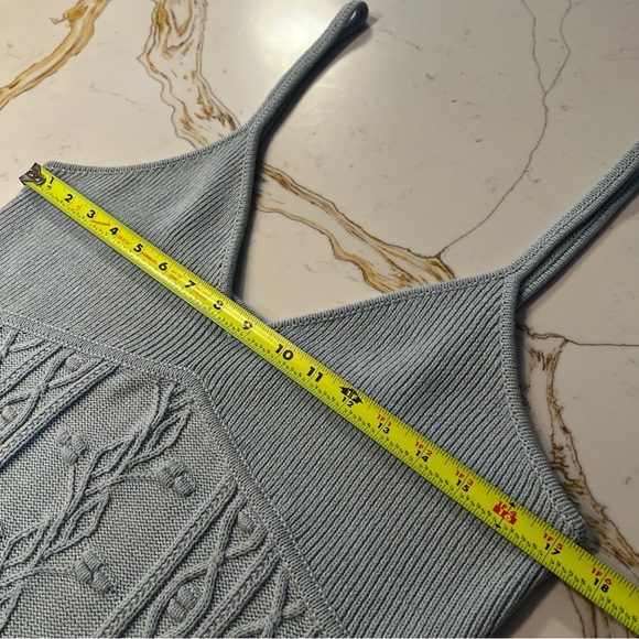 Reformation Natale cotton sweater dress powder blue - Picture 9 of 12